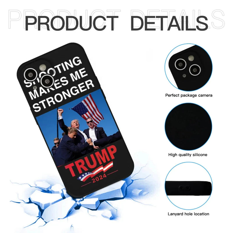 Trump Phone Case For iPhone - SHOOTING MAKES ME STRONGER