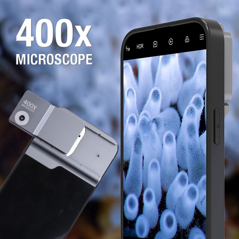 Pousbo® 400x Phone Microscope with Light for iPhone