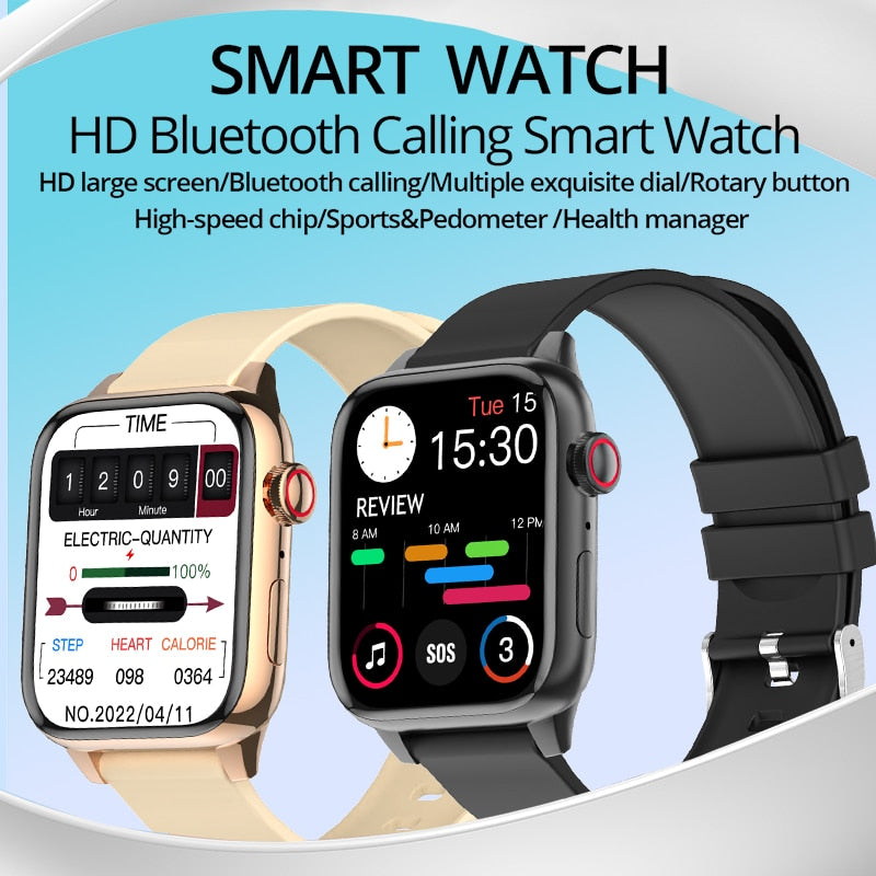 Smart Watch Rotary Button Passcode Lock Screen Fitness Tracker 2022