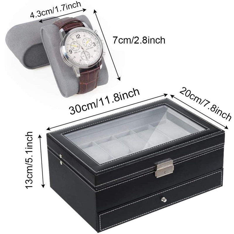 WOOD WRIST WATCH DISPLAY BOX ORGANIZER STORAGE