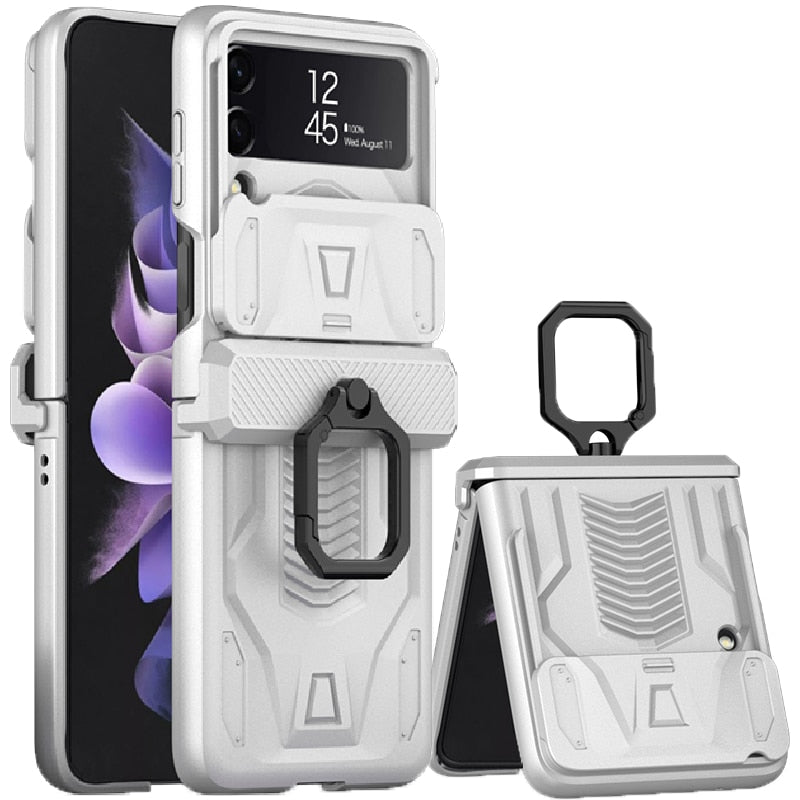 Magnetic Hinge All-Package Case For Samsung Galaxy Z Flip4 & Z Flip3 Case Back Slide Camera Protection