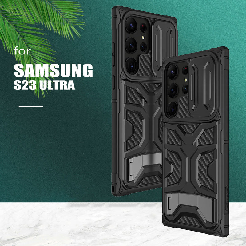 Shock-Resistant Slide Camera Case for Samsung S23 Ultra