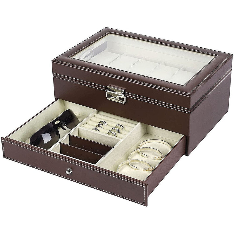 WOOD WRIST WATCH DISPLAY BOX ORGANIZER STORAGE