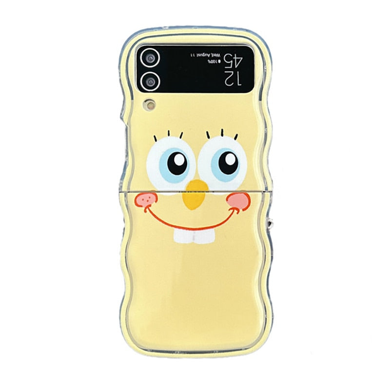 Cute Cartoon Sponge Phone Case for Samsung Galaxy Z Flip 4 & 3