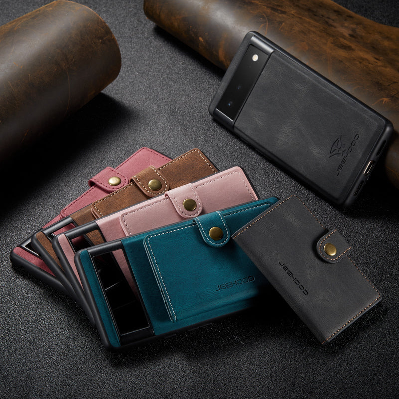 Leather Wallet Magnetic Case For Google Pixel 6